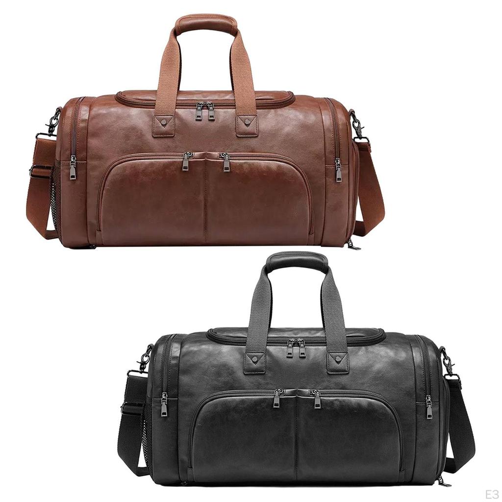 Спортивная сумка из искусственной кожи для деловых поездок, портативная мужская легкая сумка с обувью