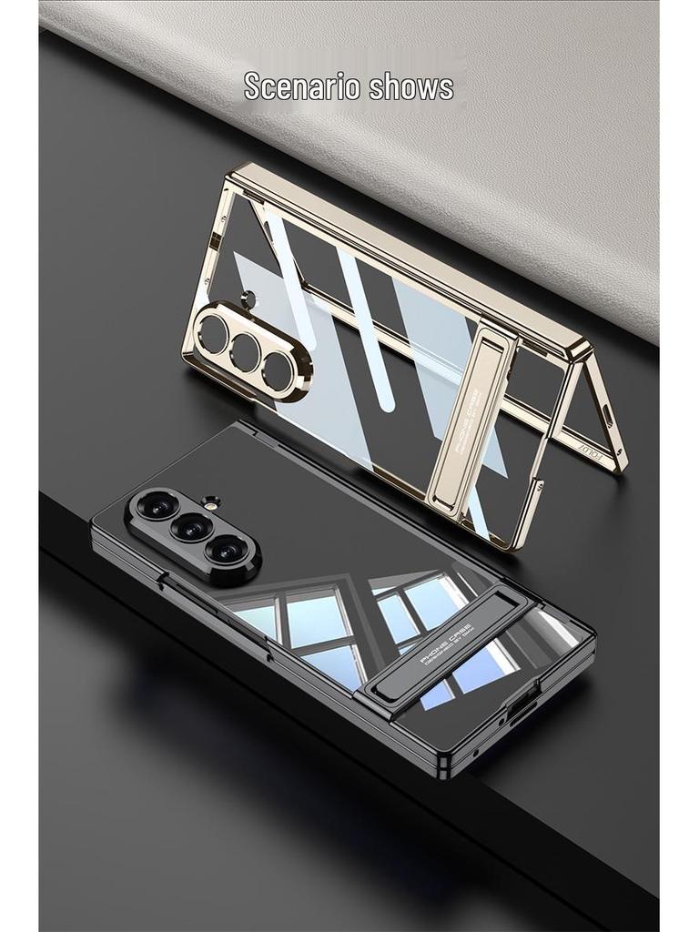 Магнитный чехол-шарнир Samsung Z Fold7 - Прозрачная защитная крышка с подставкой Triumph