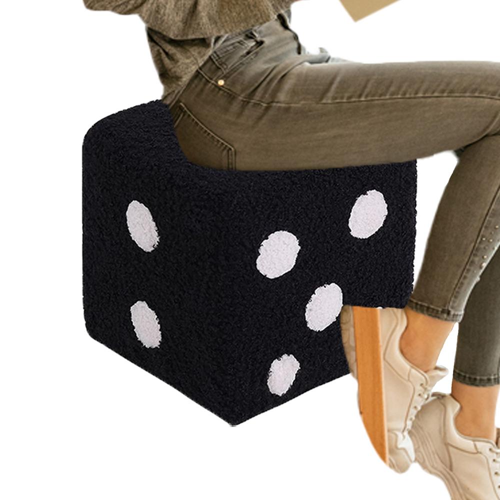 Dice Stool Chair Entrance Foot Stool For Door 7.87x7.87x7.87Inch Small Soft Chair Removable And Washable Cube Entrance Decor