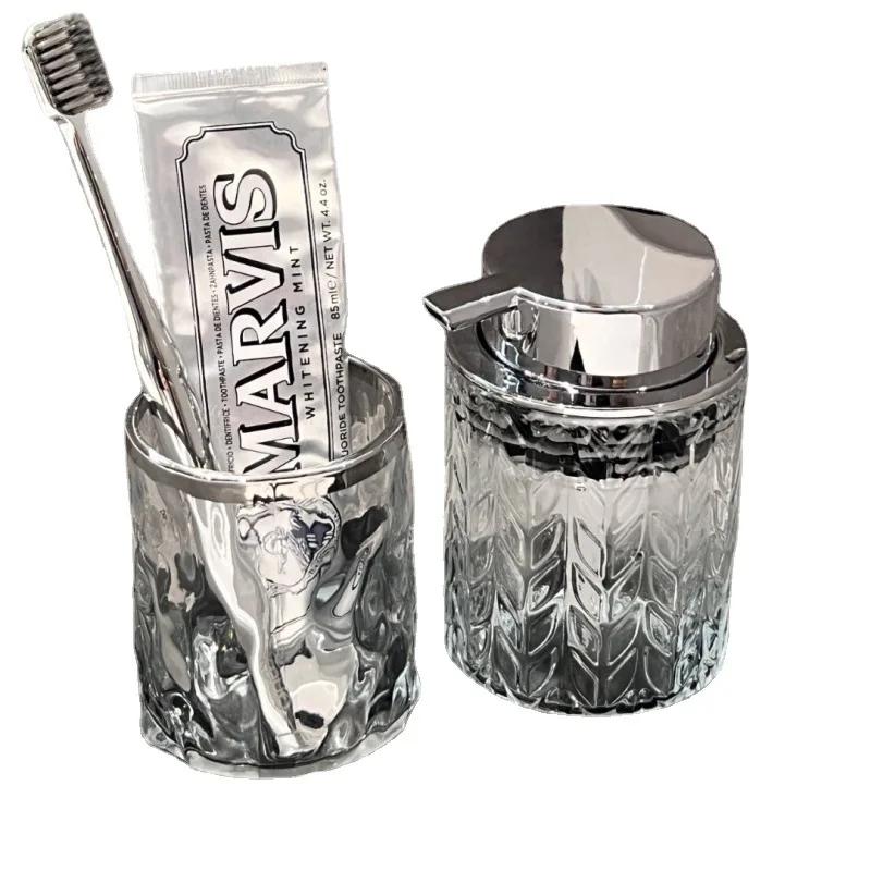 Высококачественная пена для дезинфекции рук Бутылка для прессования Мраморная пенящаяся бутылка Диспенсер для мыла Гель для душа Лосьон Дополнительная упаковка Бутылка