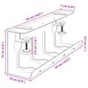 Under Desk Cable Tray 2 Pieces White