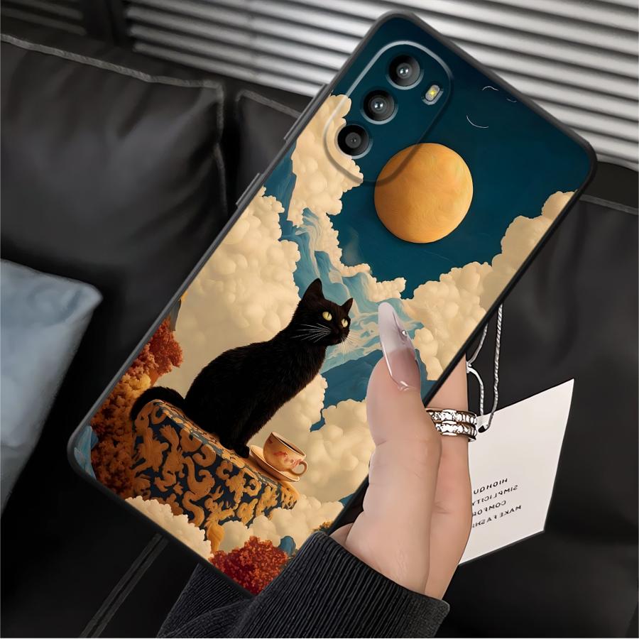 Мультяшная Утка Кошка Чехол для Телефона для Motorola Moto G52 G32 G60s G71 G50 G22 Edge40 G53 G30 Edge 20 Pro 30 Lite G51 G73