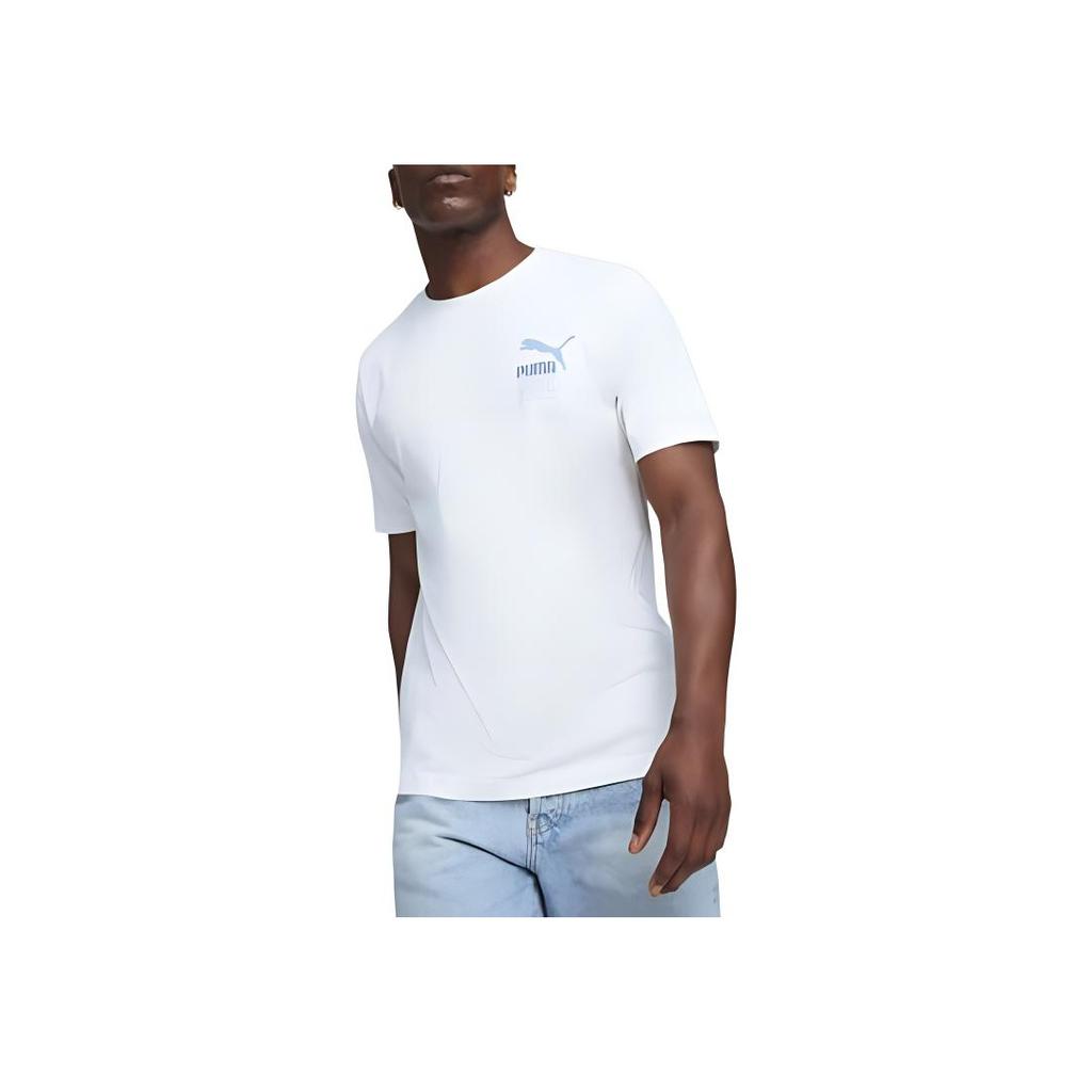 Puma First Mile American Retro Breathable Logo Embroidered Casual Short Sleeve T Shirt Men Tops White 627115-02