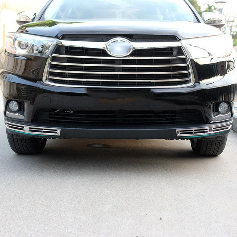 ABS Chrome для Toyota Highlander Kluger 2014-2018 автомобильные аксессуары, угловой гарнир для переднего бампера, противотуманная фара, накладка на лампу