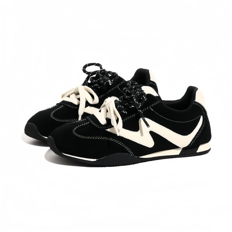 Ретро красная вставка плоская подошва женская новая удобная и легкая ноги маленькая повседневная спортивная