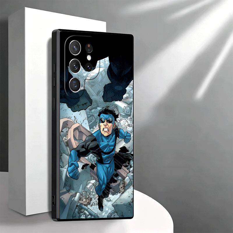 I-Invincible Anime Soft Phone Case for Samsung Galaxy S26 S25 Edge S24 Ultra S23 Plus S22 S21 FE S20 Black Cover Back Shell