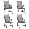 VidaXL Folding Mesh Chairs 4 Pcs Steel Anthracite