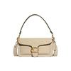 New Tabby Cow Leather Handbag Shoulder Bag Crossbody Bag Medium Size Women's Ivory White CC887-B4IY