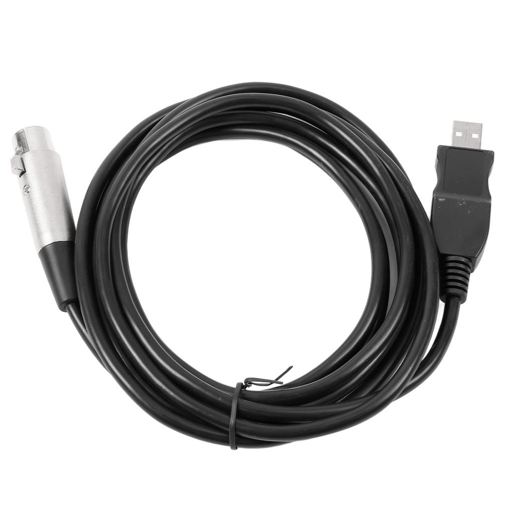 USB to XLR Microphone Cable Professional Stable Signal Output Recordable USB to XLR Mic Converter Cable for PC 9.8ft 3m