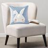 Easter Rabbits Throw Pillow Cover 45x45cm Rabbit Pattern Decorative Throw Pillowcase Plush Rabbit Pillowcase for Sofa Couch