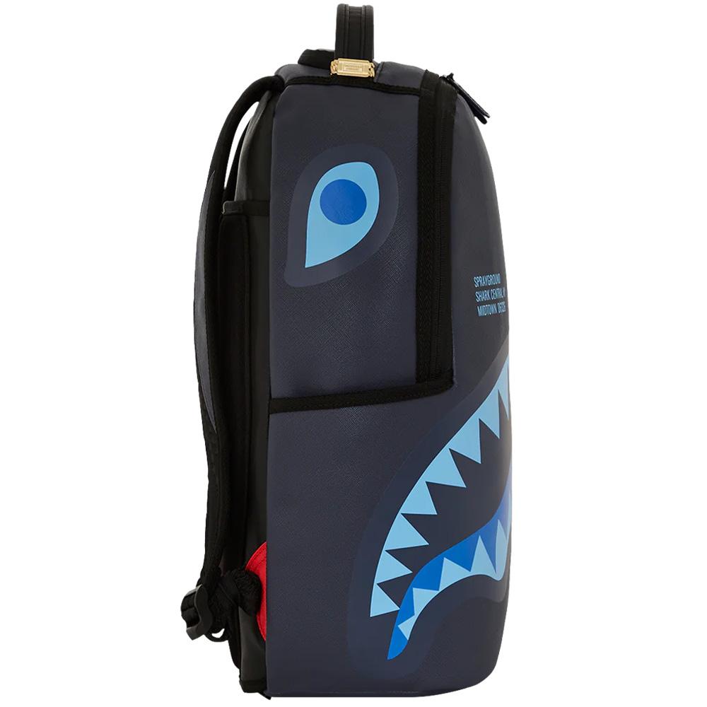 Sprayground Рюкзак унисекс Shark с большим логотипом, уличный стиль, повседневный, американский, ПВХ, черный W1135732