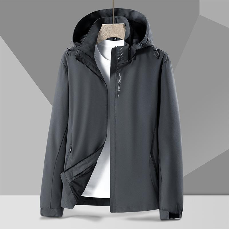 Men's Spring and Autumn Men's Outdoor Windproof and Waterproof Trench Coat Men's Men's Sports Jacket