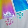 11Pcs/Set Aurora Effect Nail Cube Sticker DIY Colorful Foil Film Sparkling Glass Ice Cube Decoration for Manicure