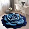 Floral Plush Floor Mat Non-Slip Absorbent Diatomaceous Earth Rug 3D Visual Flower