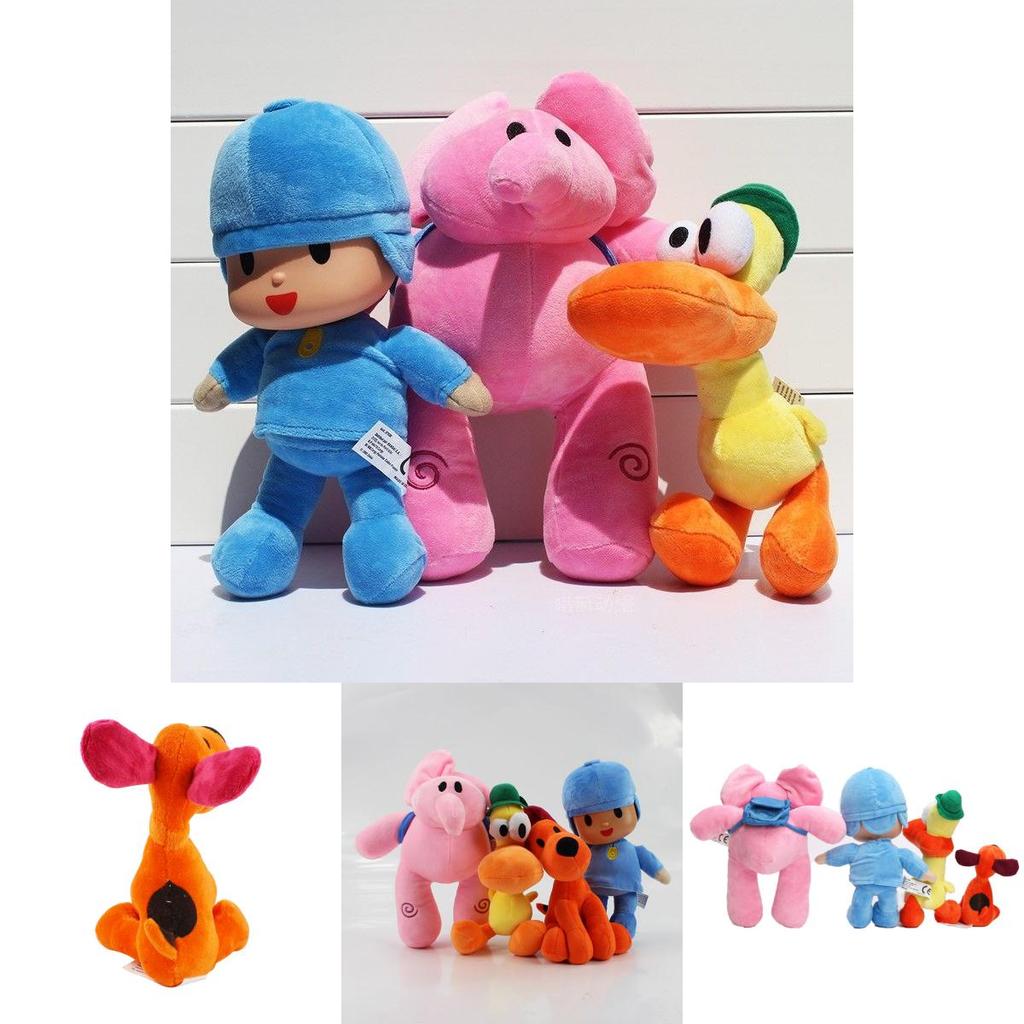 Charming Set Of 4 Pocoyo Elly Pato Loula Soft Plush Stuffed Figure Toy Dolls For Christmas