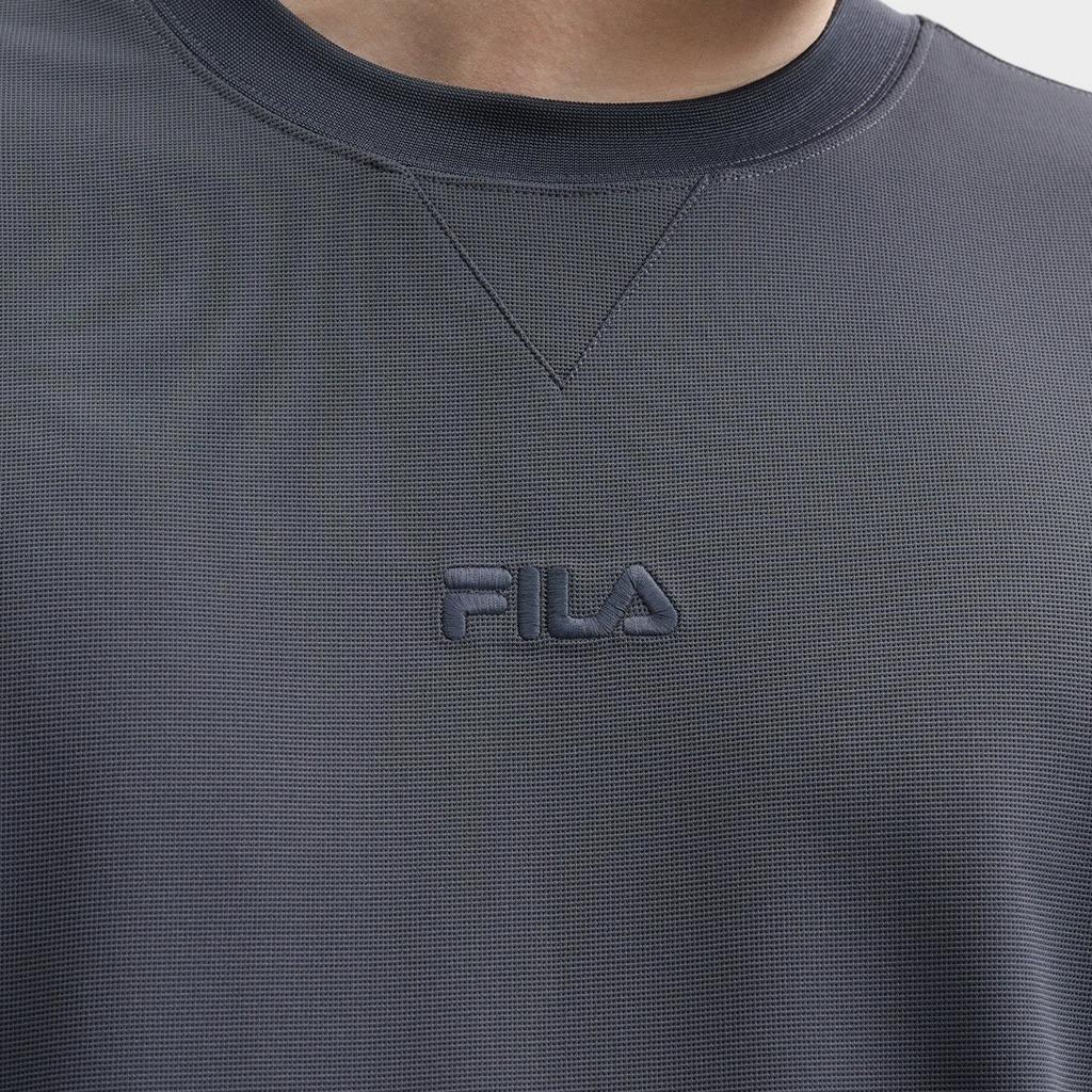 Fila Оригинальная простая классическая модная трендовая ретро спортивная повседневная универсальная удобная свободная вязаная футболка с коротким рукавом мужские топы F51M629101FDY