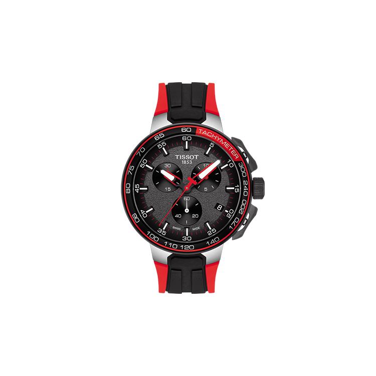 Tissot Коллекция Race Кварцевый механизм Водонепроницаемость 100 м Мужские часы Часы 44,5 мм Черный циферблат T111.417.27.441.00