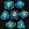 7 шт./компл. DND D20 Liquid Core Flow Eye Dice наборы для COC Dungeon and Dragon Pathfinder RPG ролевые игры вечеринки игрушки аксессуары