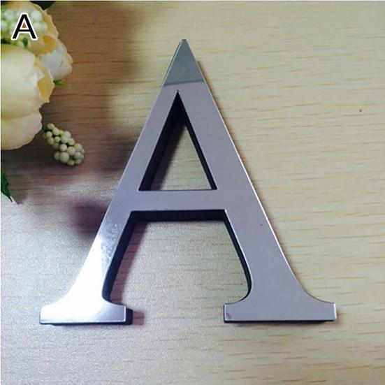 Popular Wedding English Love Letters Home Decor 3D Mirror Wall Stickers Alphabet