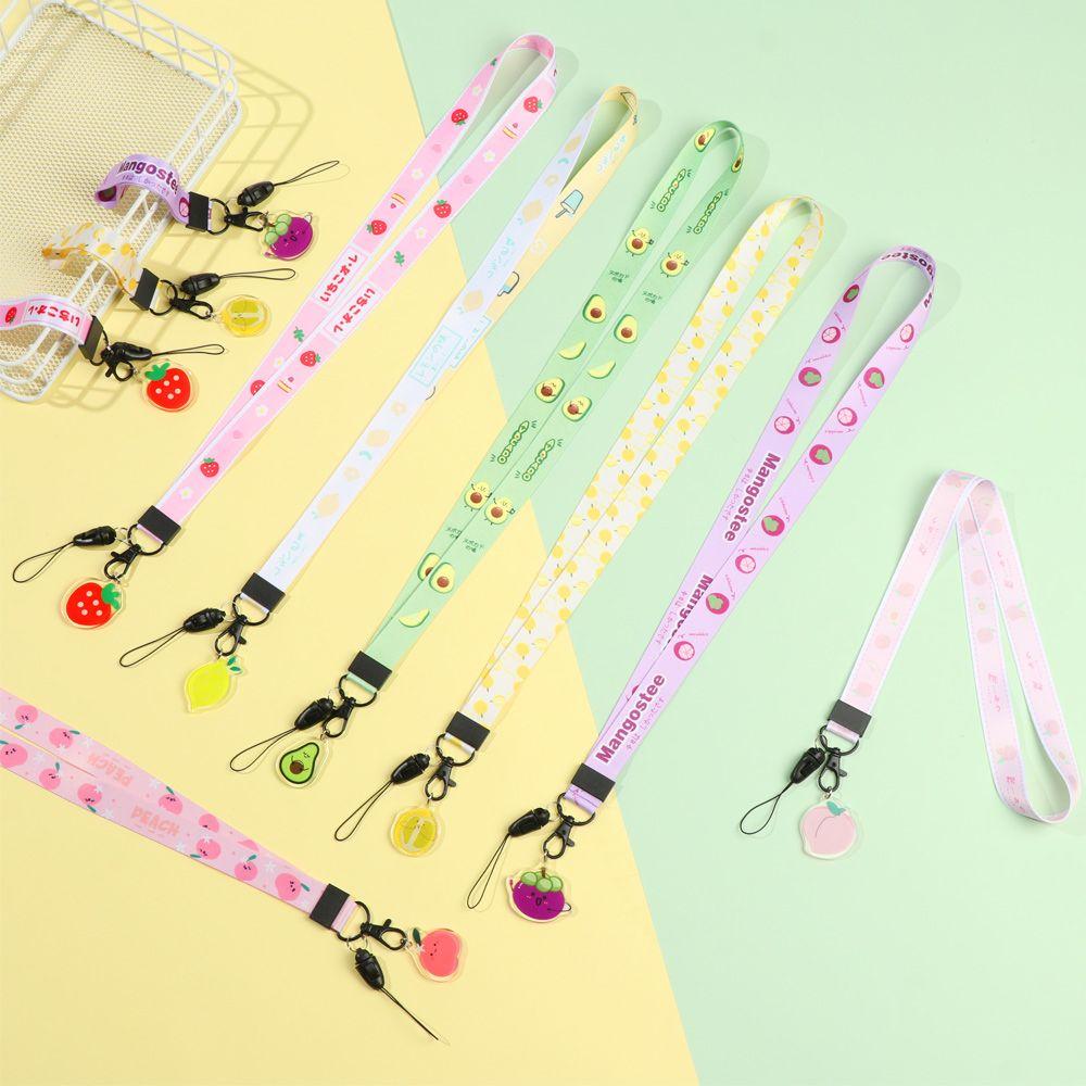 Подвесной шнур Веревка для подвешивания Лариат Ремешок Ремешок для телефона Брелок Веревка на запястье Милый фруктовый ремешок
