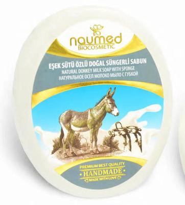 NAUMED Мыло-губка с экстрактом ослиного молока 135 г
