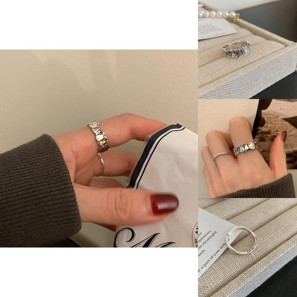 Медное элегантное кольцо с волнистой буквой для женщин, регулируемый размер, стильный дизайн