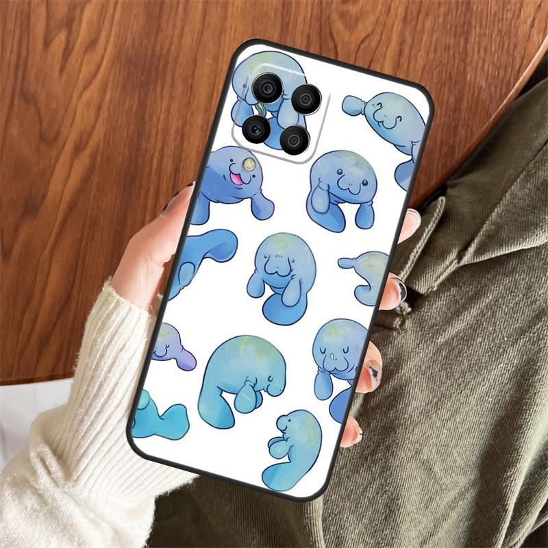 Cute Baby Manatee Case For Samsung Galaxy M12 M32 M52 M35 M55 M15 M11 M13 M14 M06 M16 M36 M56 M31 M53 M34 M54