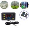 W3230 Digital Temperature Controller LED Display 12V/24V/AC110-220V Microcomputer Thermostat Switch Regulator Heat/Cooling Thermoregulator With Sensor