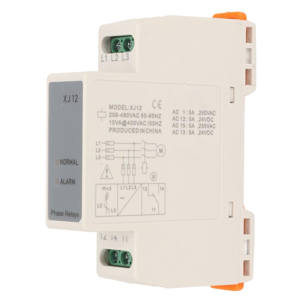 Реле последовательности фаз Корпус ПК Легкое Стабильное реле потери фазы для двигателя лифта 208–480 В переменного тока