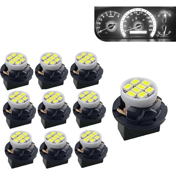 10PCS T10 194 168 147 Car LED Dash Lights, with Twist Lock Socket LED Lights, Car Interior Replacement Bulbs for Trunk Lights, Dome Lights, Dashboard
