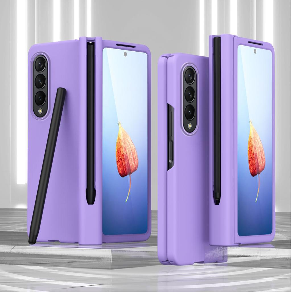 Full Body Glass Film Phone Case For Samsung Galaxy Z Fold4 5g Fold 4 Fold3 Fold2 Fold 3 2 Zfold4 S Pen Holder Folding Cover