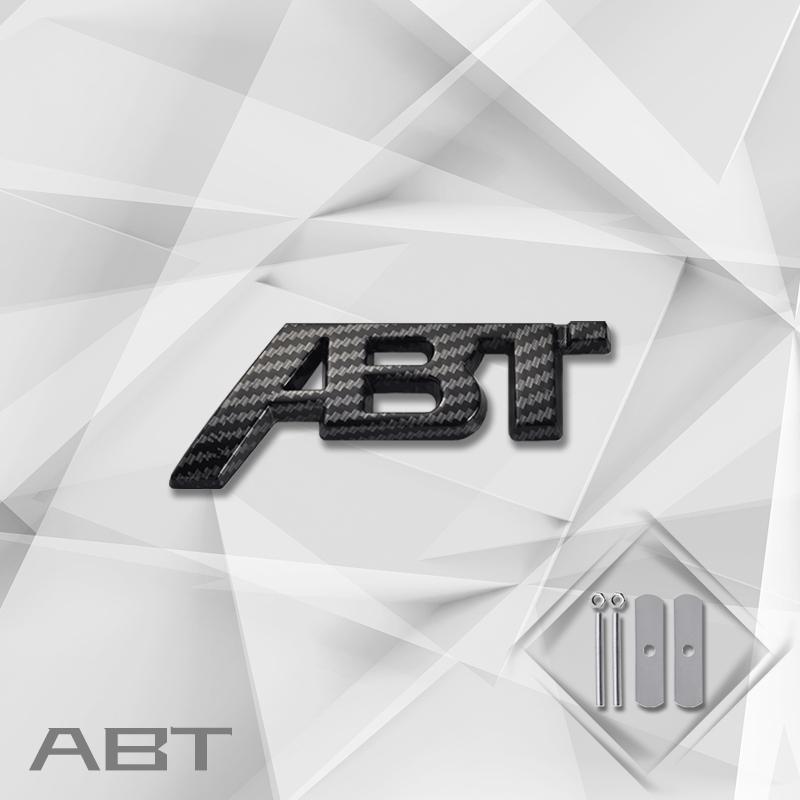 sdbn7 Zinc Alloy Carbon Fibre ABT Sports Badge Car Body Trunk Emblem 3D Grille Decal Sticker For SEAT SKODA TTRS A4 A5 Q3 Golf Passat