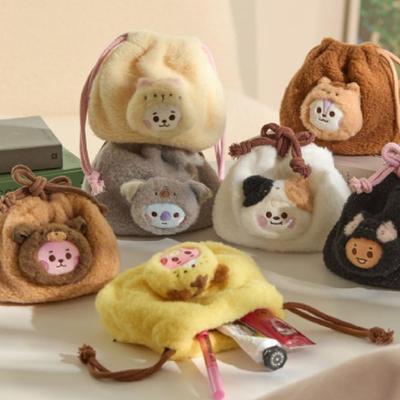 Детский плюшевый мешочек на шнурке «Более пушистое лицо»