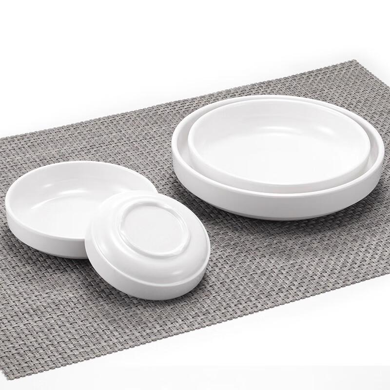 Korean Style Melamine Round White Side Dish Plate