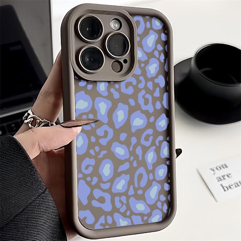 Чехол из ТПУ с леопардовым принтом для iPhone 14 15 16 Pro 13 12 11 Pro Max 15 Plus 16e Ударопрочный Мягкий Силиконовый Чехол для Телефона Fundas