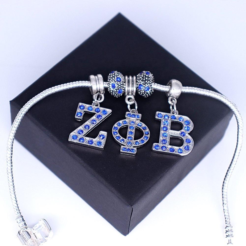 Fashion Sorority Community Finer Women Gifts 1920 Greek Letter Zeta Phi Beta Bracelet Jewelry