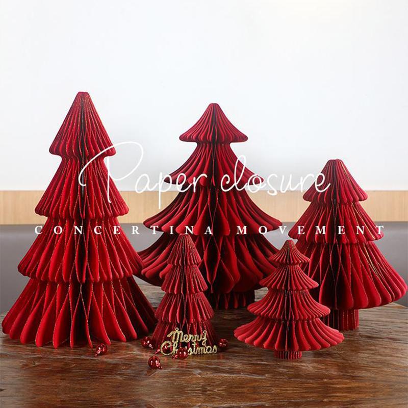 2026 Рождественская елка Сотовый шар 3D Складное украшение для рождественской елки Настольное украшение для Рождества Navidad Счастливого Нового года Декор