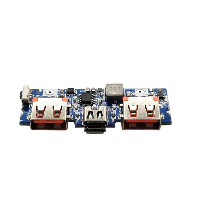 Dual USB Power Bank Module with Type-C Charging Port, 2.4A, 5V Boost for DIY Mobile Power