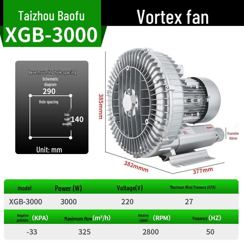 Vortex High-Pressure Industrial Vacuum & Aerator Pump for Fish Ponds