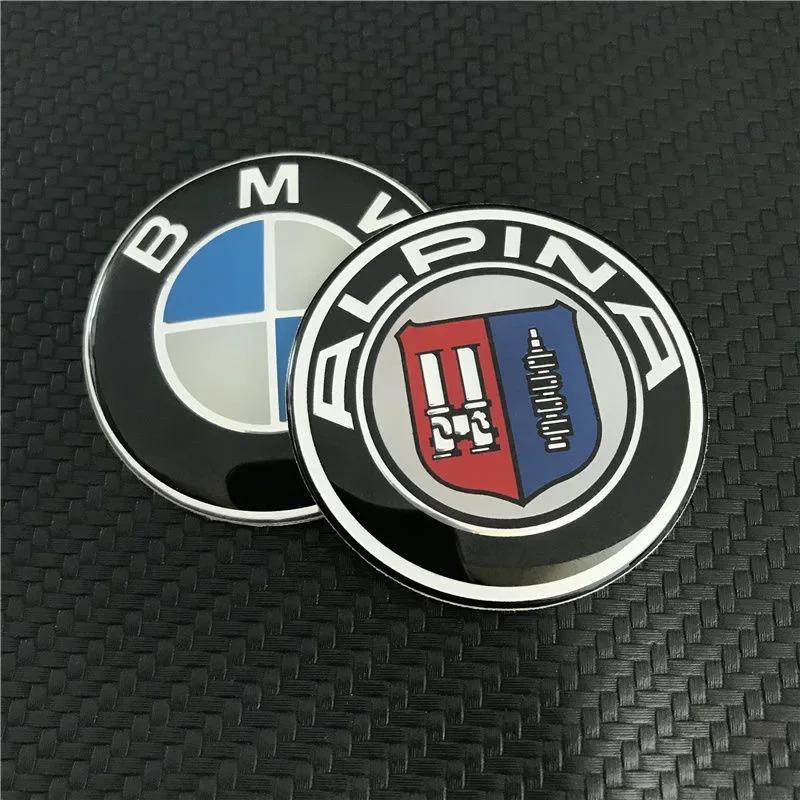 1pcs-45mm Suitable for BMW 50th anniversary KITH Thunder joint style 45mm interior steering wheel logo sticker badge.