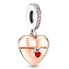 Authentic 925 Sterling Silver Moments Reveal Your Love Heart Locket Pendant Charm Bead Fit  Bracelet & Necklace Jewelry