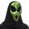 Green Alien UFO Mask Cosplay Aliens Monster Plastic Helmet Halloween Carnival Masquerade Dress Up Party Adult Kids Costume Props
