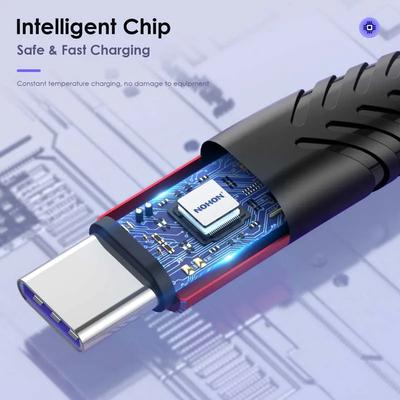 Кабель USB Type C для сверхбыстрой зарядки 100 Вт 7 А, шнур для передачи данных Quick Charge 3.0, нейлоновая оплетка, для Samsung Galaxy Huawei Xiaomi, зарядный провод