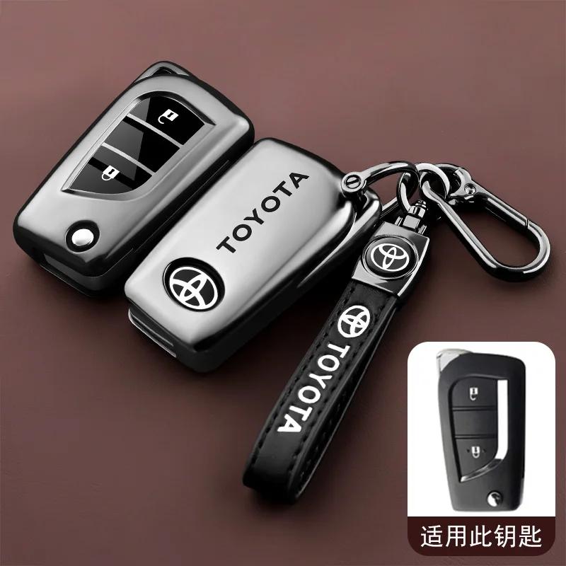 CKV1 Чехол для автомобильного ключа для Toyota Hilux Corolla Avensis Prado Fortuner RAV4 CHR 2 3 4 Кнопки Оболочка из ТПУ Аксессуары