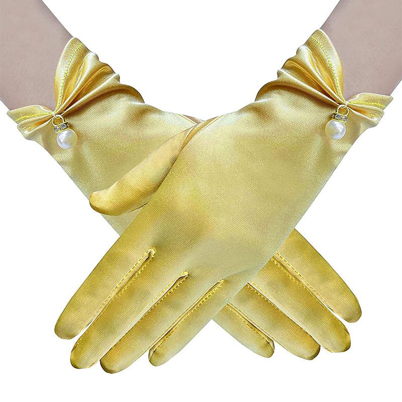 Женские солнцезащитные эластичные тонкие варежки с защитой от ультрафиолета, красные, белые, черные классические перчатки с полным пальцем для вождения