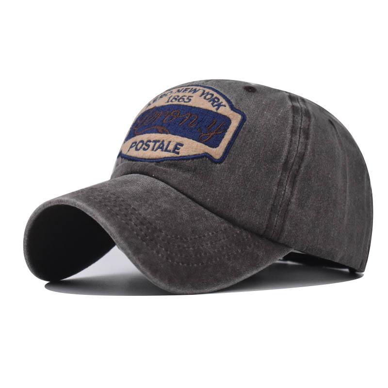 Washed Cotton New 1865 Embroidered Baseball Cap Personalized New York Cap Outdoor Sun Hat