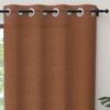 Pure Cotton Eyelet Curtain 135x250 Cm PANAMA Terra, by Soleil d'Ocre