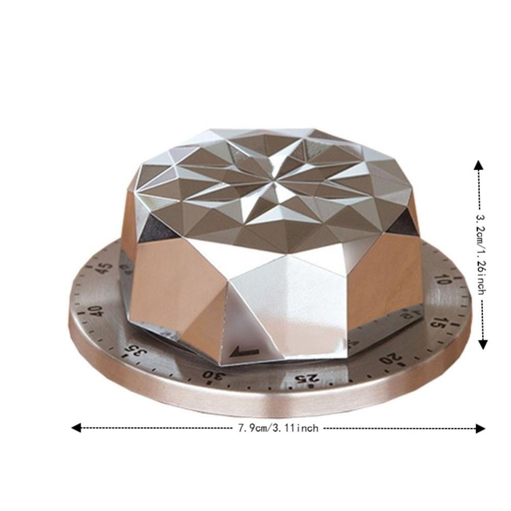 Stainless Steel ABS Kitchen Timer Silver Countdown Timer Durable Mechanical Timer  Kitchen Office