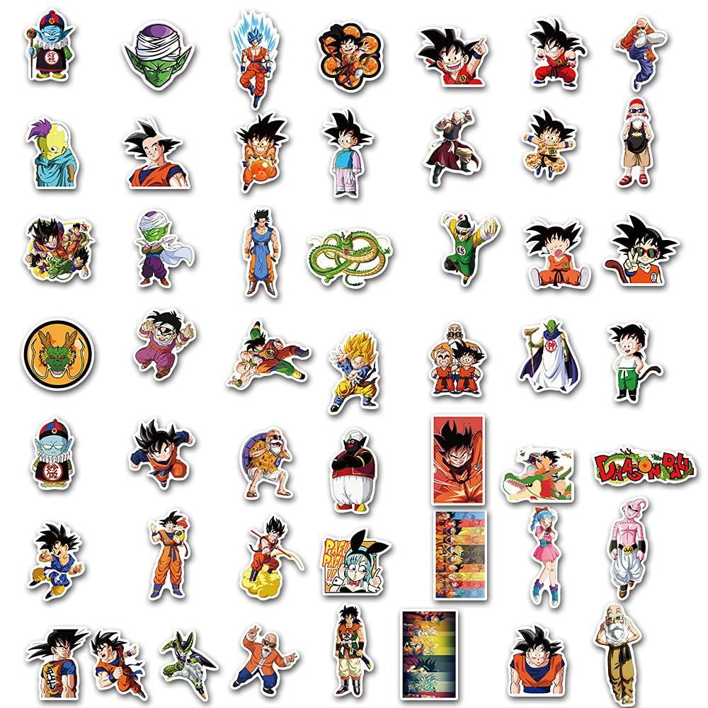 For Dragon Ball Sticker Set of 100 Pieces Dragon Ball Waterproof Sticker Pack Decal Suitcase High Definition Image Moe Suitable for Snowboards Dragon