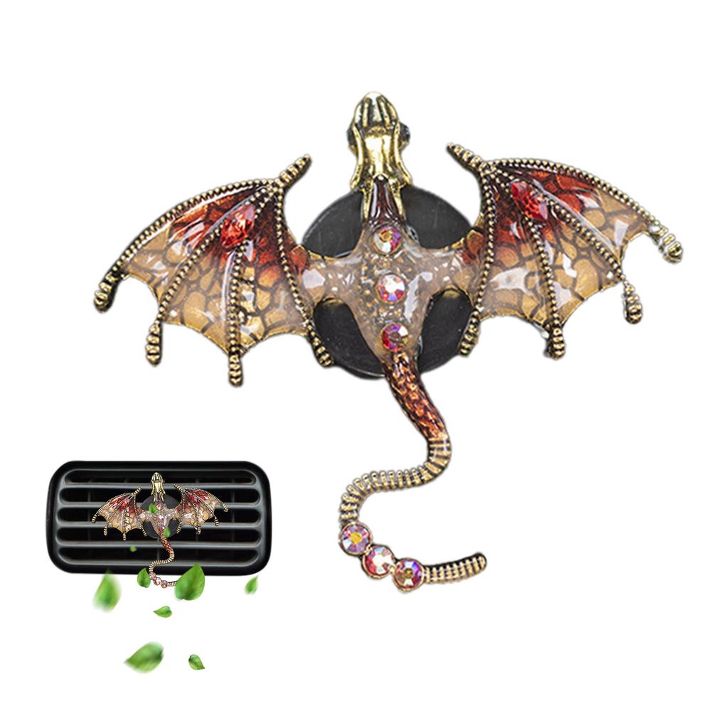 Зажим для ароматерапии в виде дракона, симпатичный автомобильный ароматизатор, зажим для вентиляционного отверстия, блестящий освежитель воздуха в виде летающего дракона для автомобильного воздуховыпускного отверстия